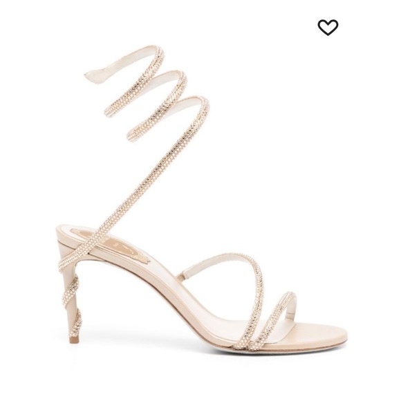 Rene Caovilla Margot Pump Sandals -Beige Size 39